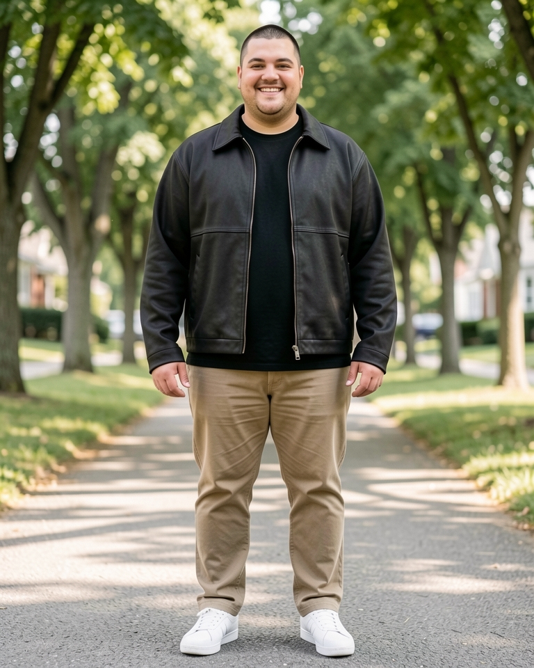 AI-generated model wearing Jacket with Collar
