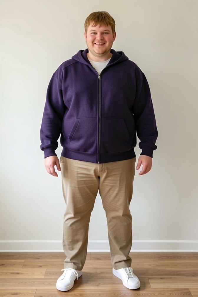 AI-generated model wearing Oversized Hooded Jacket
